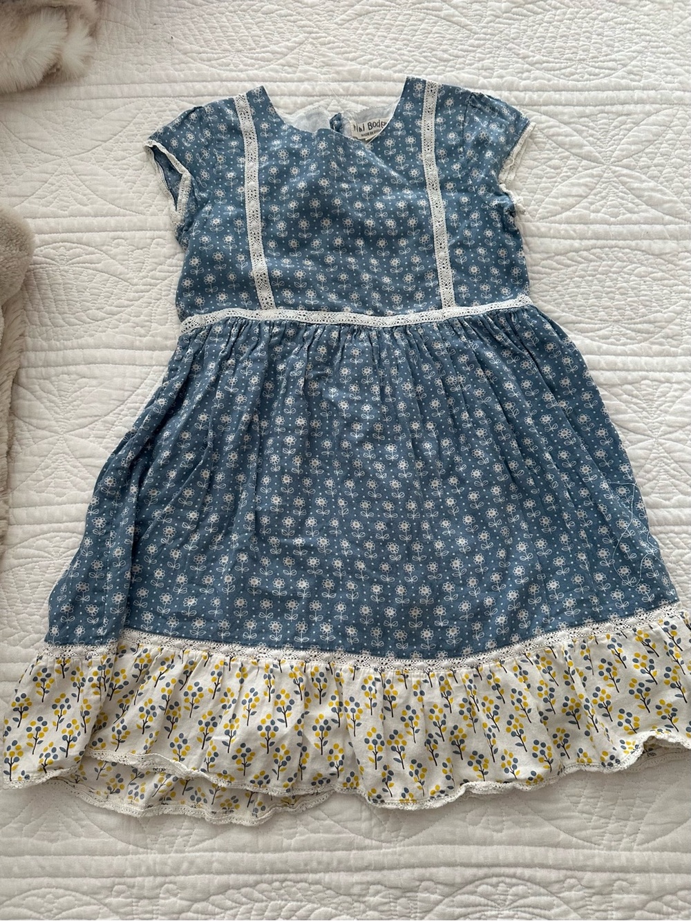 Hanna Andersson size 130 Blue Floral Print Girls' Dress
